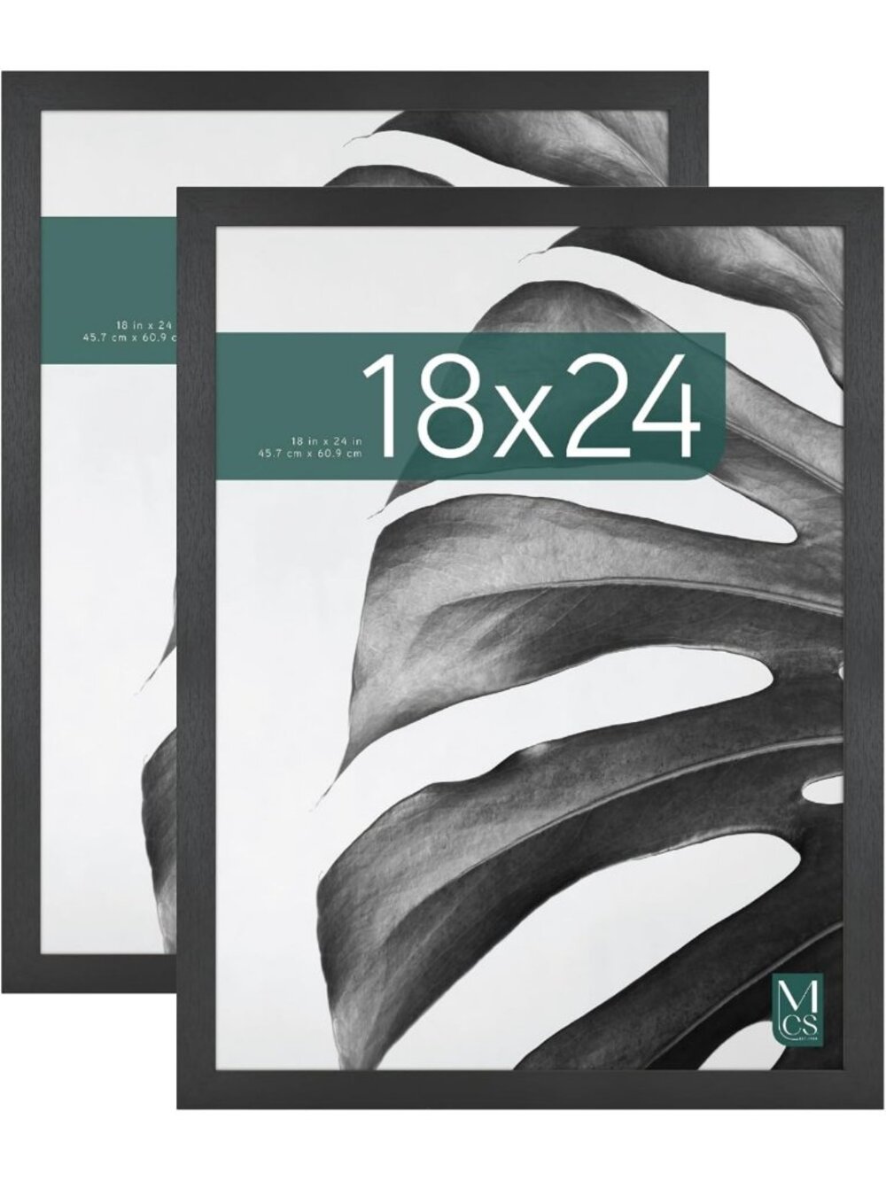 Set of 2 Black Woodgrain 18x24 Gallery Poster Frames - Stylish Home Decor